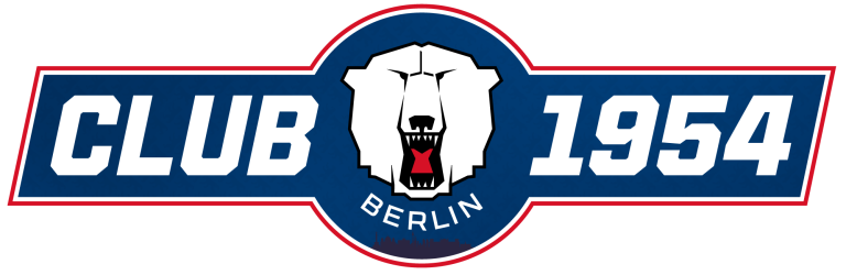 Logo von Club 1954 Berlin mit einem Bärenkopf und sportlichen Farben.
